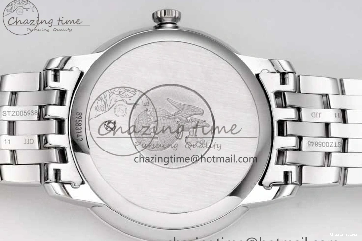 0503 Casual De Ville SS DIWF 1:1 Best Edition White Dial RG Markers on SS Bracelet MIYOTA 7847